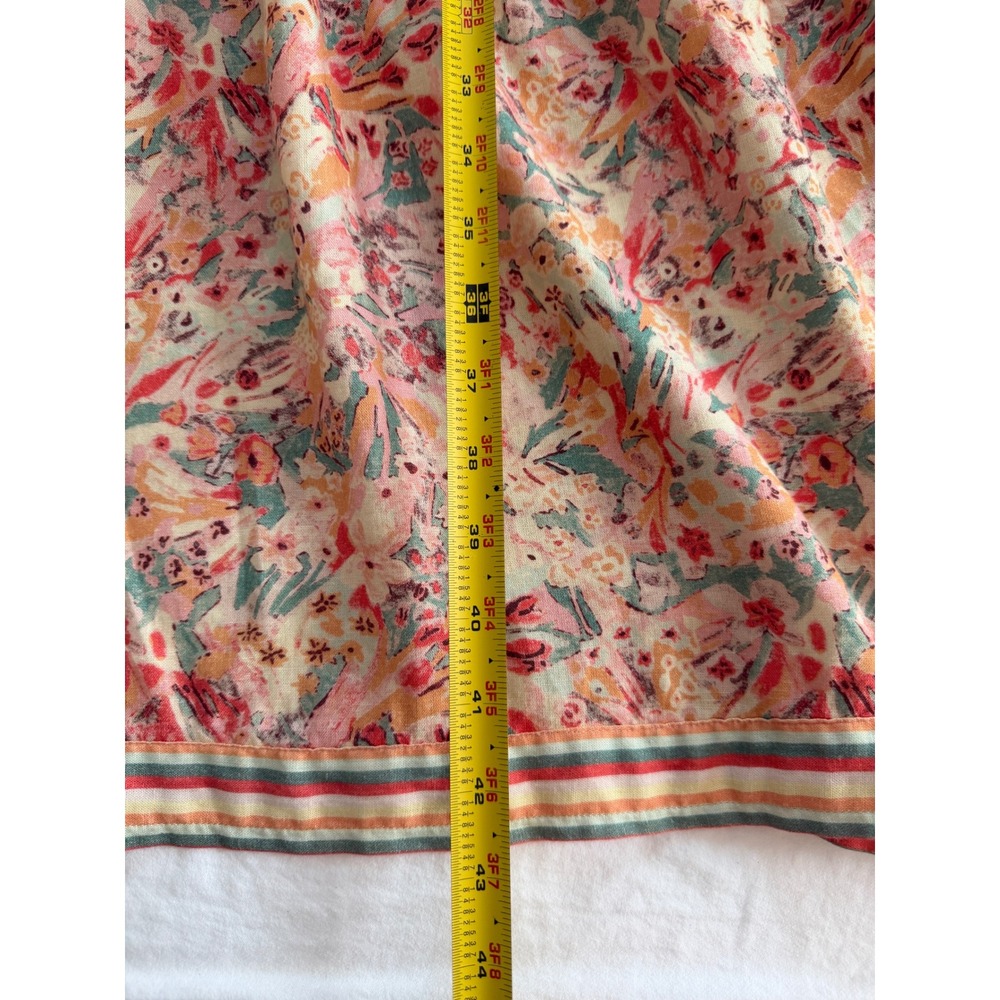 Marine Layer Selene Maxi Dress M Superbloom Floral Tencel Linen Smocked Boho - Picture 8 of 12